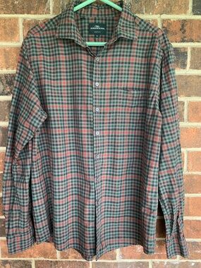 Rodd & Gunn Red and Green Plaid Button-Down Shirt
